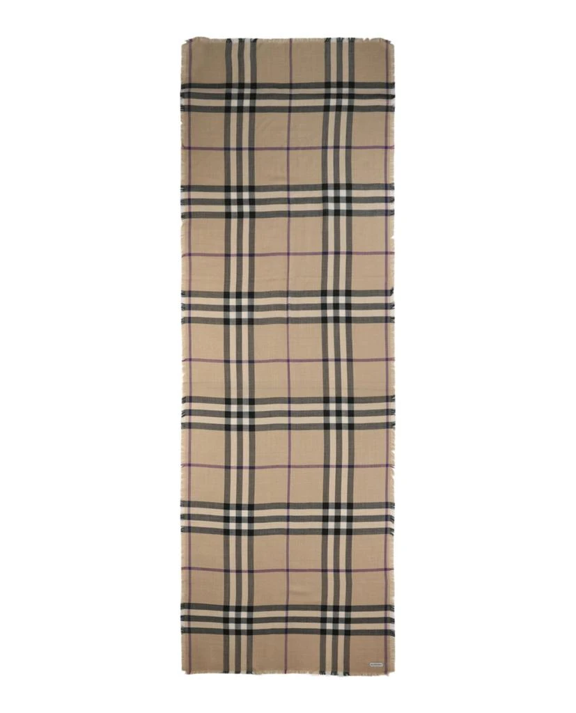 Burberry Large Check Gauze Scarf 1