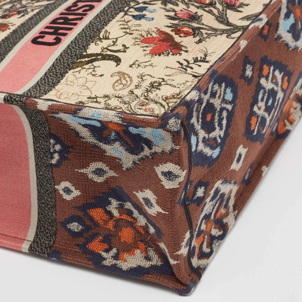 Dior Dior Multicolor Floral Embroidered Canvas Large Book Tote 13