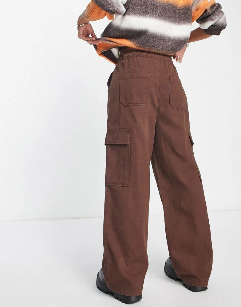 Collusion COLLUSION cargo trouser in brown 2