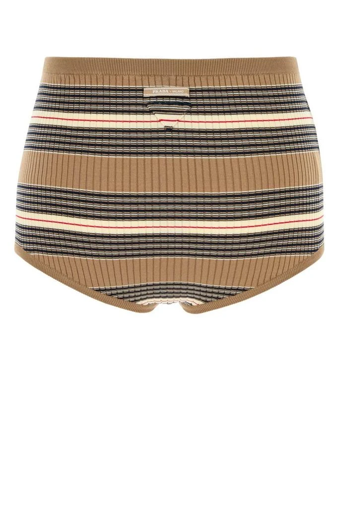 Prada Prada Striped Knitted Shorts 2