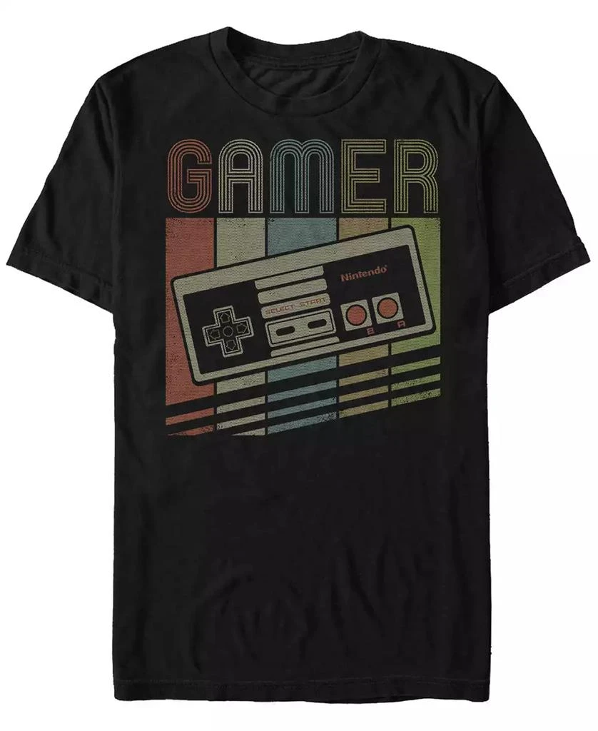 Nintendo Nintendo Men's NES Rainbow Retro Controller Short Sleeve T-Shirt 1