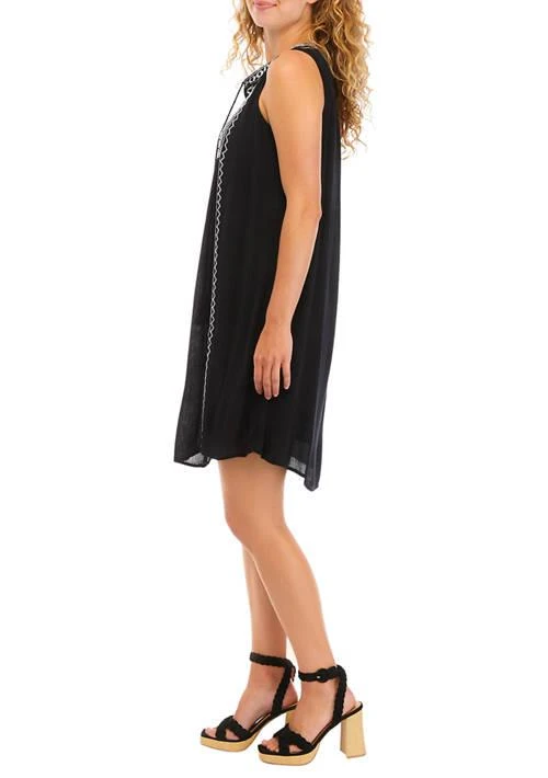 Grace Elements Elements Womens Sleeveless Embroidered Front Dress 3