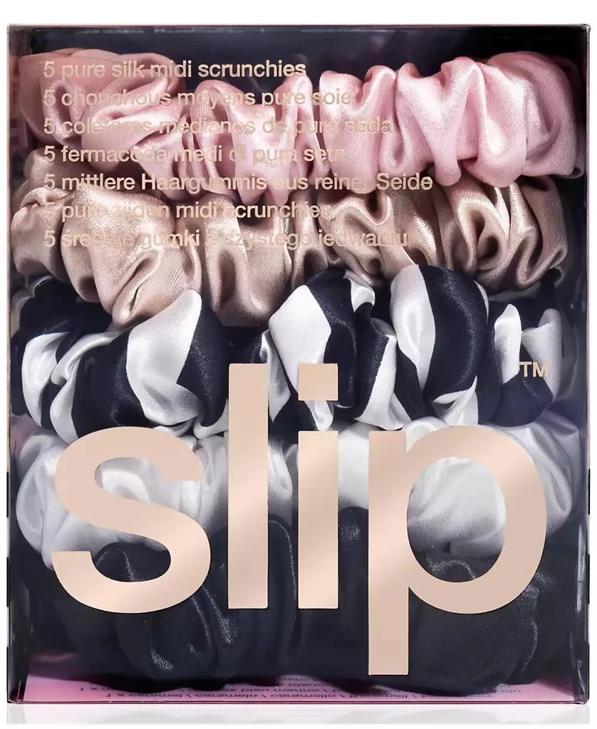 Slip 5-Pc. Pure Silk Midi Scrunchies Set 3