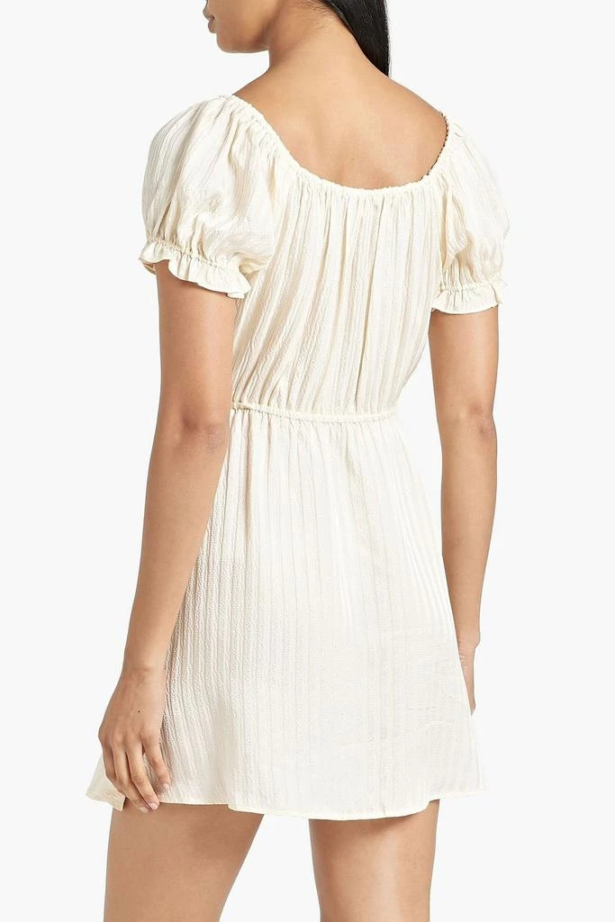 MORGAN LANE Ava ruffled silk-seersucker mini dress 3