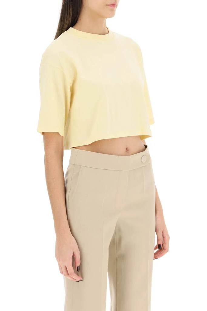 Loulou Studio Loulou studio 'gupo' mercerized cotton cropped t shirt 2