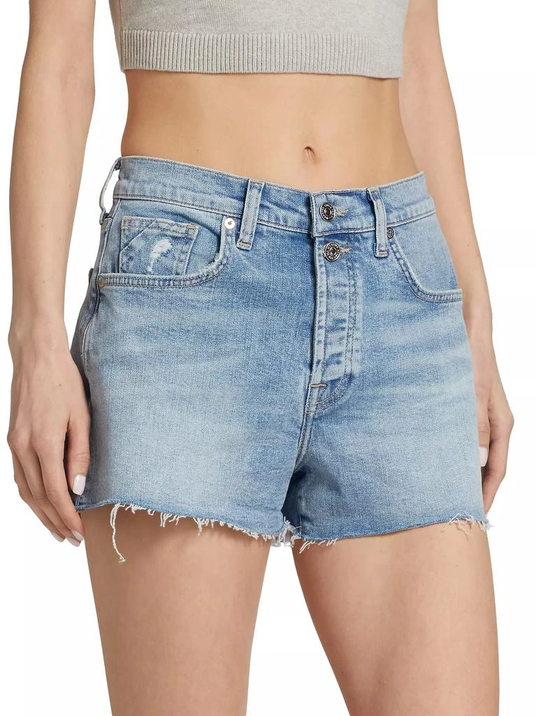 7 For All Mankind Monroe High-Rise Cut-Off Denim Shorts 4