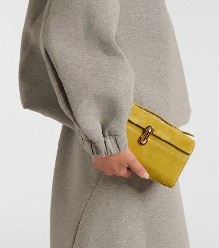SAVETTE Symmetry Pochette suede tote bag 6