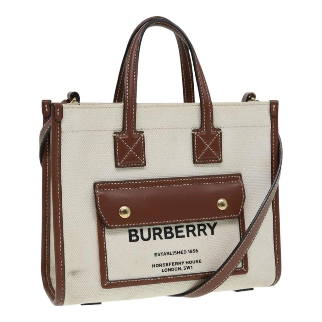 Burberry Logo Zip Wristlet Pouch Nylon Canvas Bag (Pre-Owned)