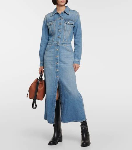 chinese dress ladies utcoco Womens Casual Button Down Denim Maxi Dress Lapel Long Sleeve Long  Jean Dresses with Pockets (Small, Black) at Amazon Women's Clothing store