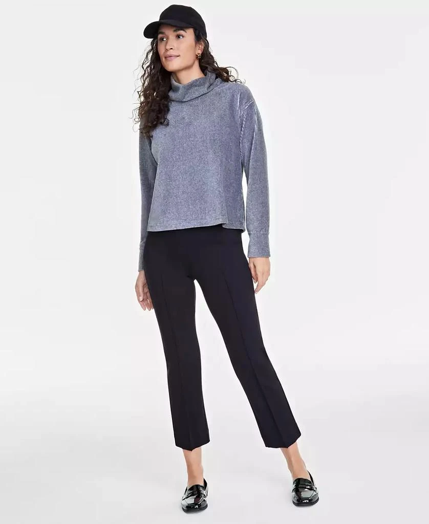 On 34th Women's Ribbed Velour Turtleneck Top, Created for Macy's 2