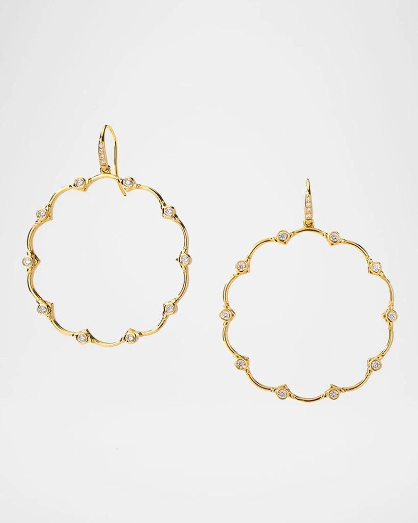 Syna 18K Mogul Flower Hoop Earrings with Diamonds 1