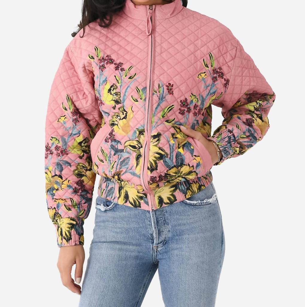 CHUFY Ella Organic Cotton Quilted Jacket In Fanny Yellow