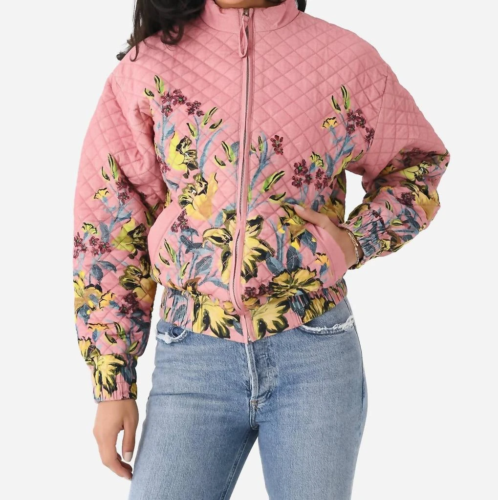 CHUFY Ella Organic Cotton Quilted Jacket In Fanny Yellow 1