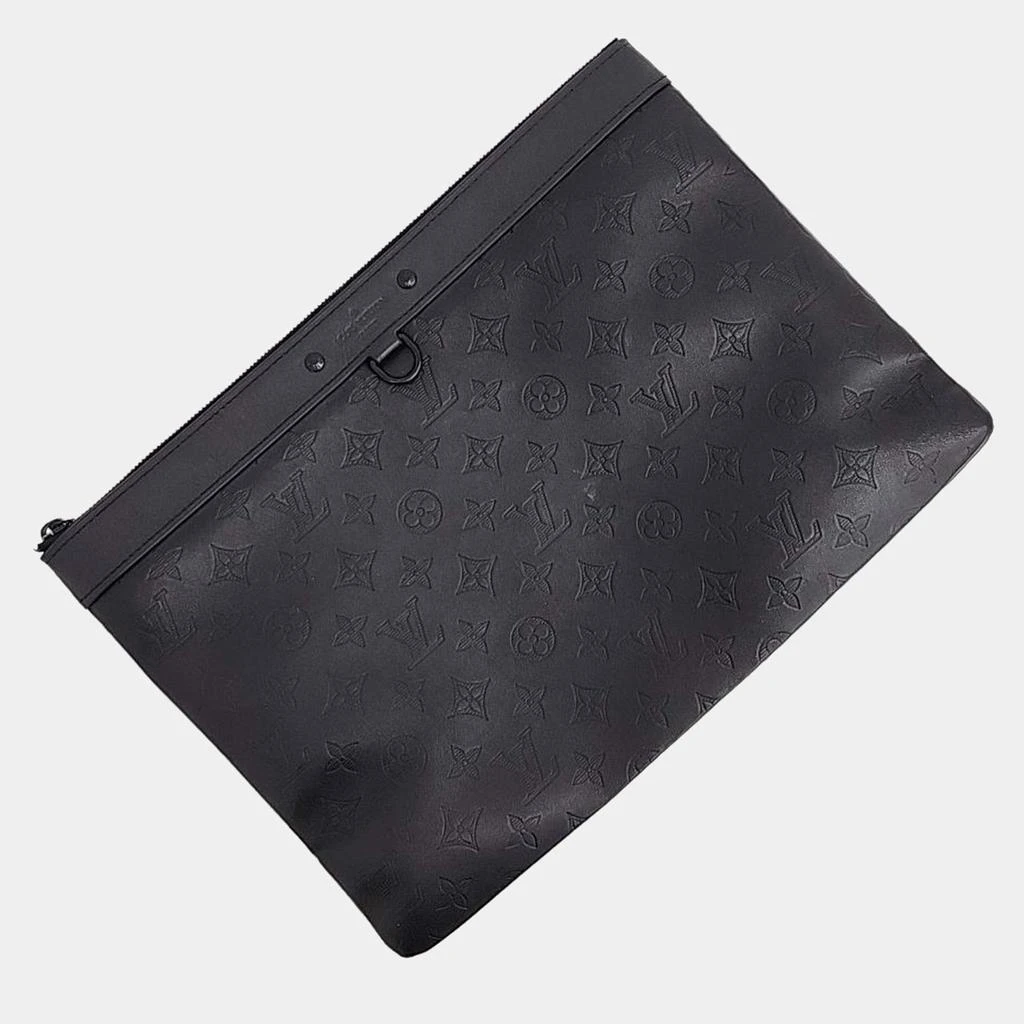 Louis Vuitton Louis Vuitton Black Monogram Leather Discovery Pochette Clutch  2