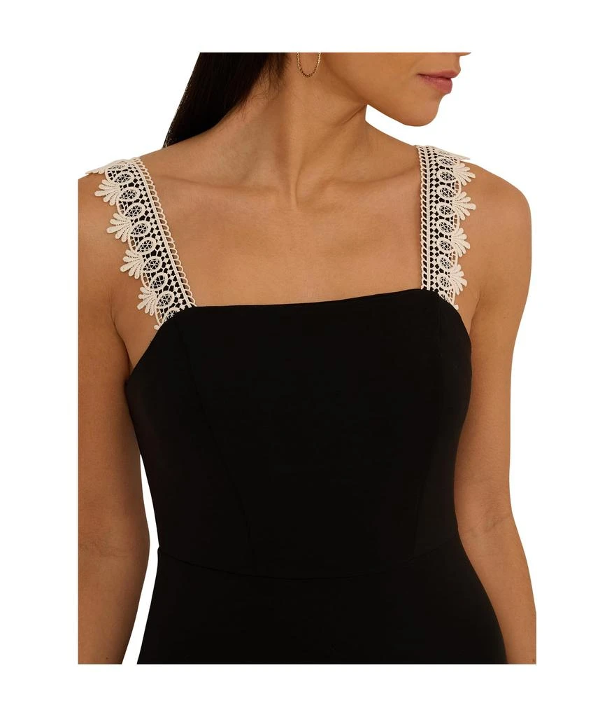 Adrianna Papell Knit Crochet Trim Dress 3