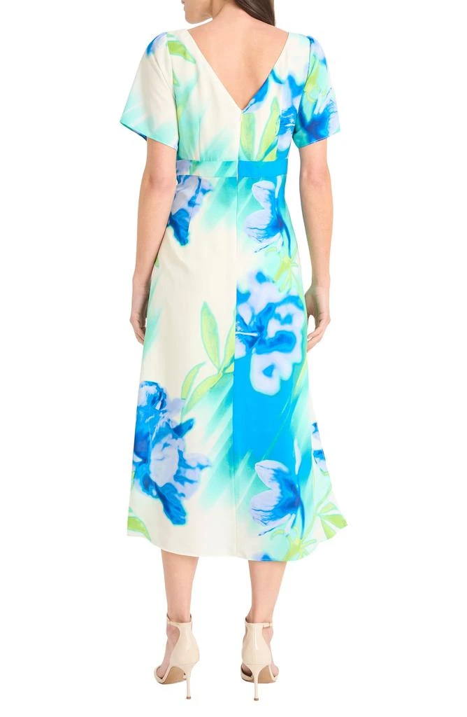 african a line dresses Maggy London G5242M - Tea-Length Georgette A-Line Dress