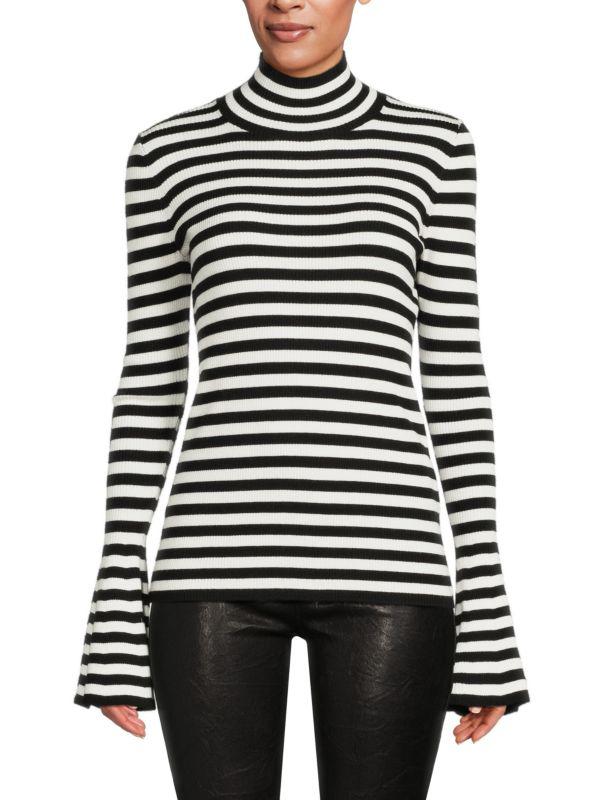 Caroline Constas Mirabel Striped Wool Sweater