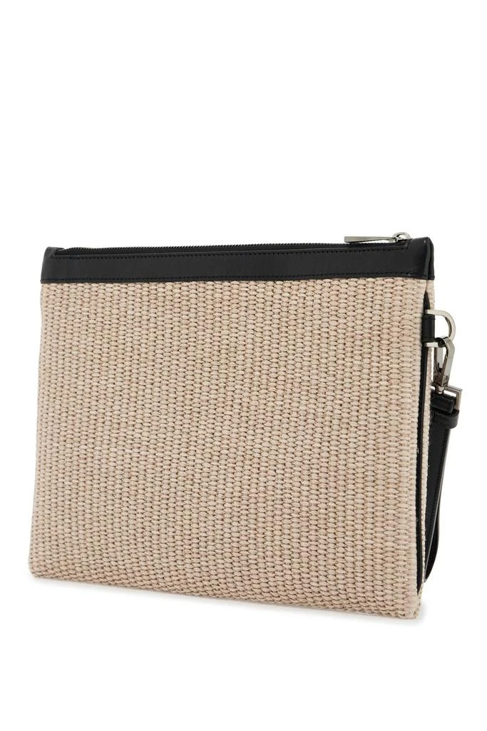 Versace CAPPUCCINO RAFFIA CLUTCH 3