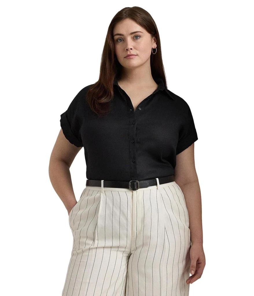 Ralph Lauren Plus-Size Linen Dolman-Sleeve Shirt 1