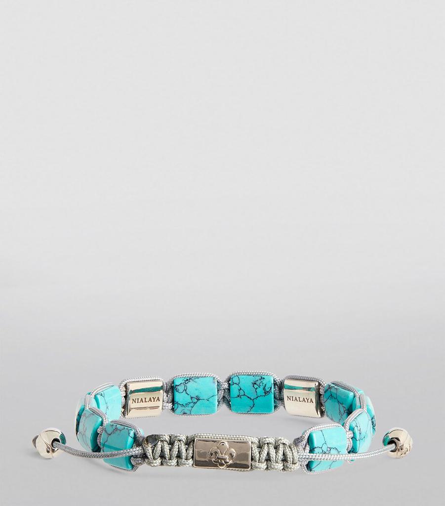 Nialaya Turquoise Dorje Flatbead Bracelet