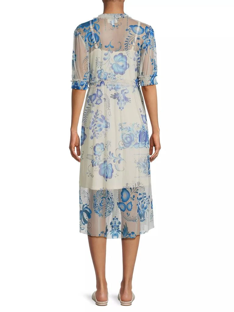 Johnny Was Mazzy Floral Ruched Dress 5