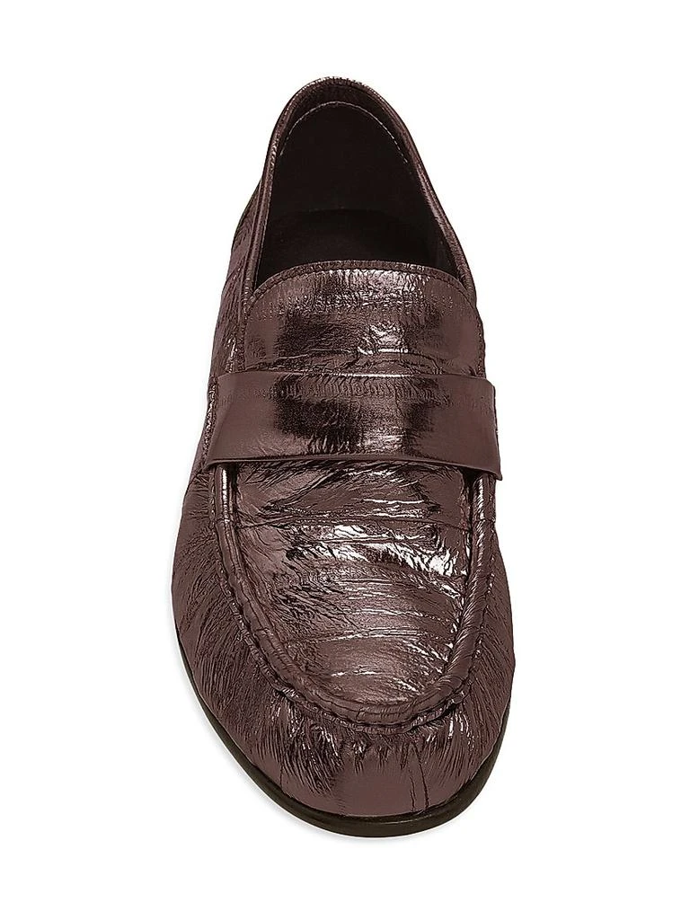The Row Metallic Eel Skin Loafers 4