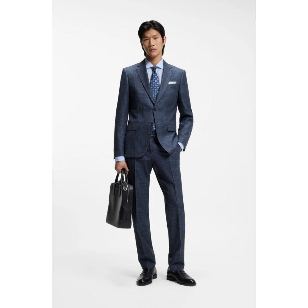 Hugo Boss Two-piece slim-fit suit in wool, silk and linen 2