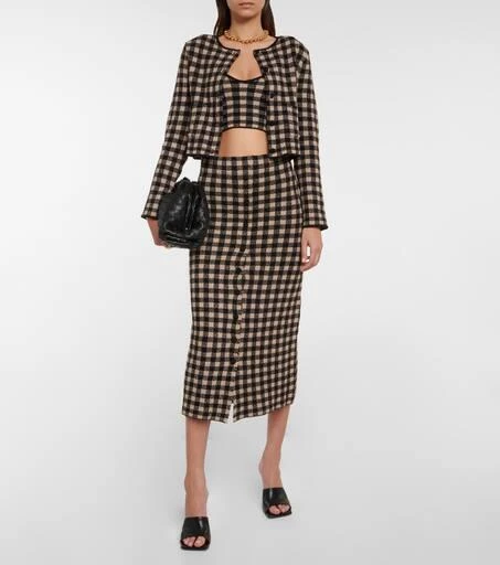 Altuzarra Jabal checked midi skirt 2