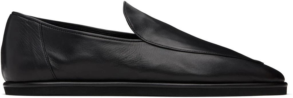 AURALEE Black Soft Leather Loafers 1