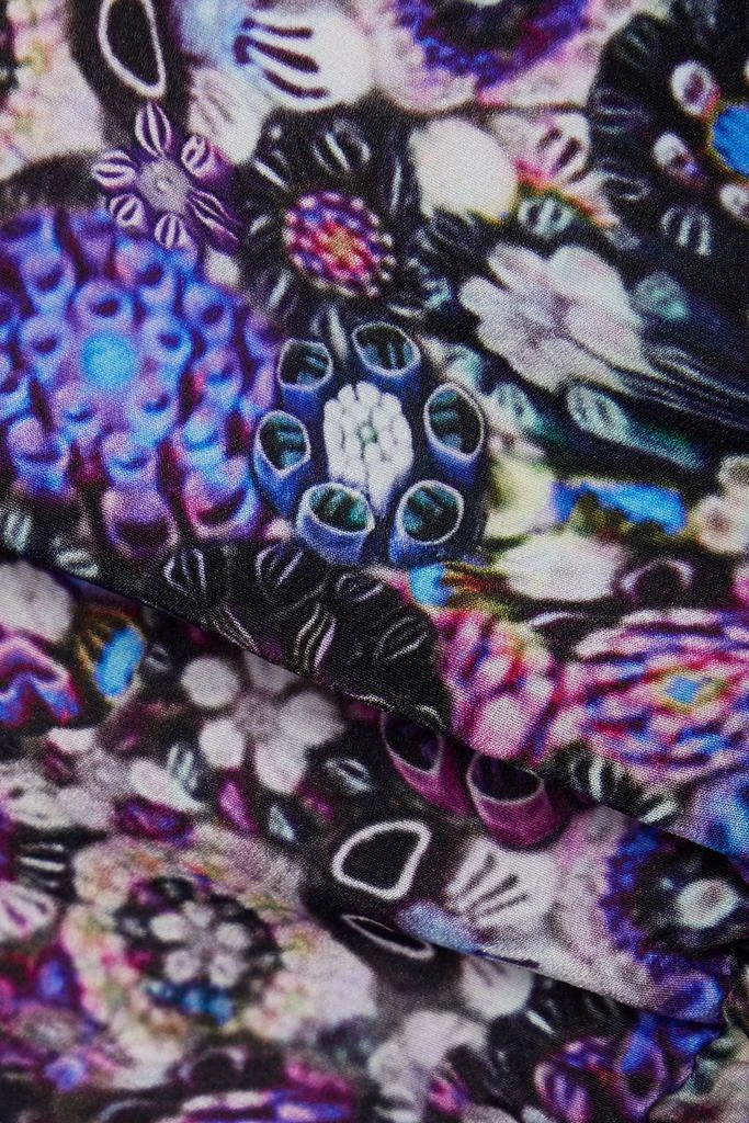 Isabel Marant Sandrine tie-neck printed silk-blend crepe mini dress 4