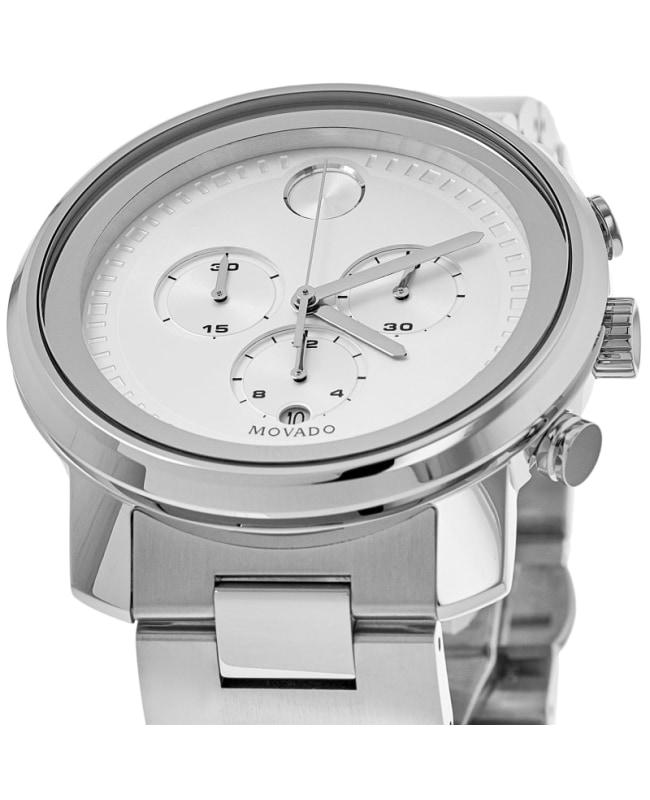 Movado Movado Bold Silver Chronograph Dial Steel Men's Watch 3600276