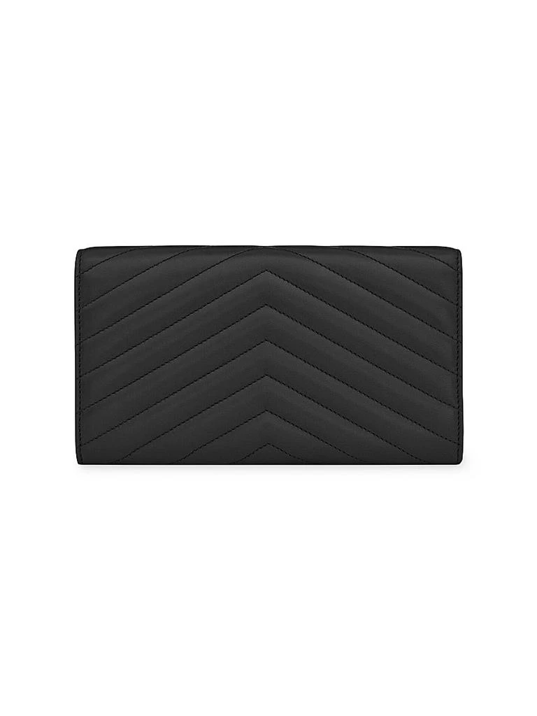 Yves Saint Laurent Cassandre Matelassé Large Flap Wallet in Lambskin 2