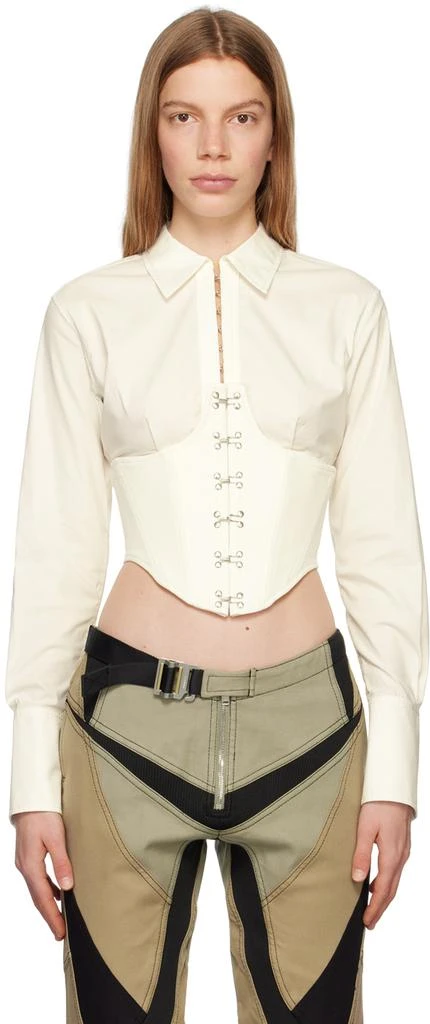 Dion Lee White Paneled Corset 1