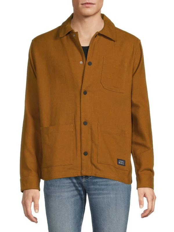 Ben Sherman Solid Flannel Shacket 1