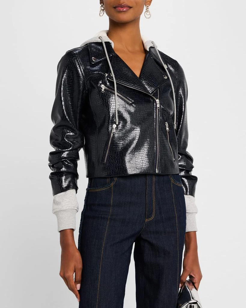 Cinq a Sept Evie Combo Vegan Leather Moto Jacket 4