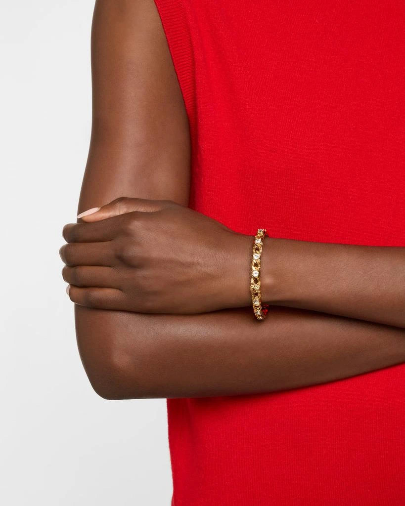 Versace Medusa and Crystal Curb-Link Cuff Bracelet 2