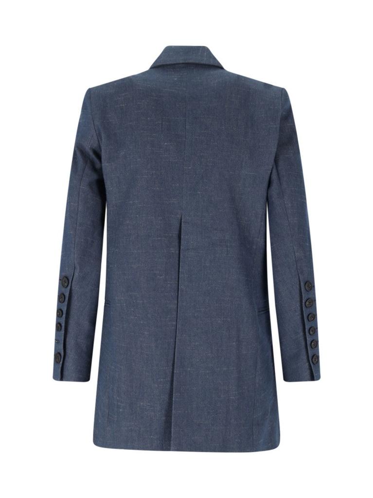 Eudon Choi Beatrice' Double-Breasted Blazer – Blue Mélange