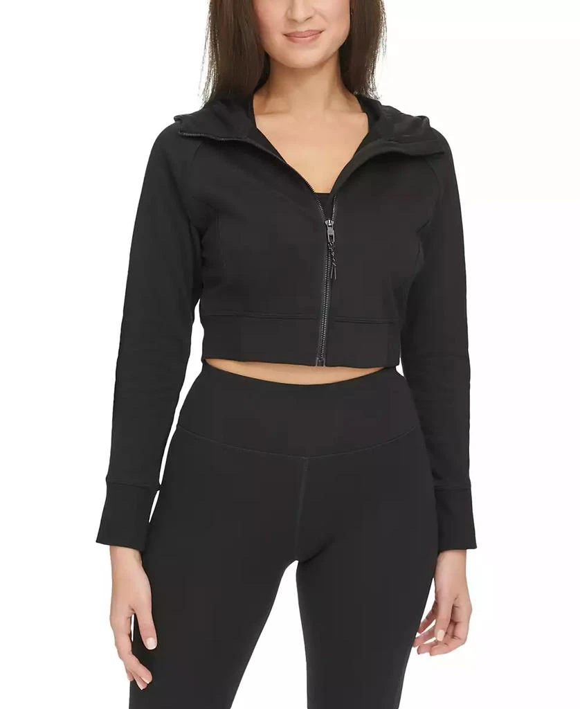 Calvin Klein Women's Zippered Cropped Hoodie 1