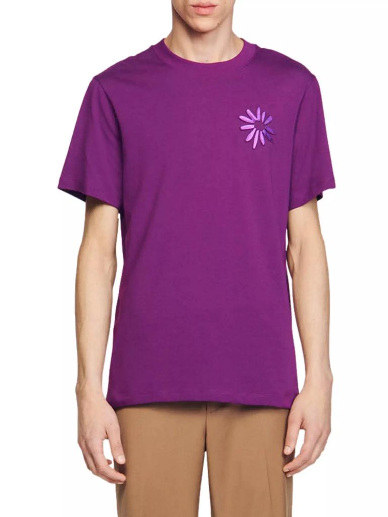 Sandro Cotton flower T-shirt