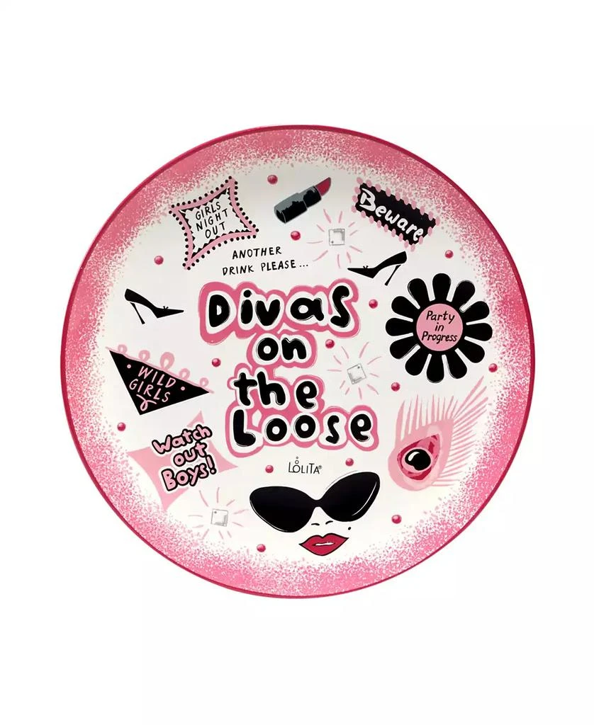 Certified International Lolita Divas on the Loose Dessert Plates, Set of 4 4