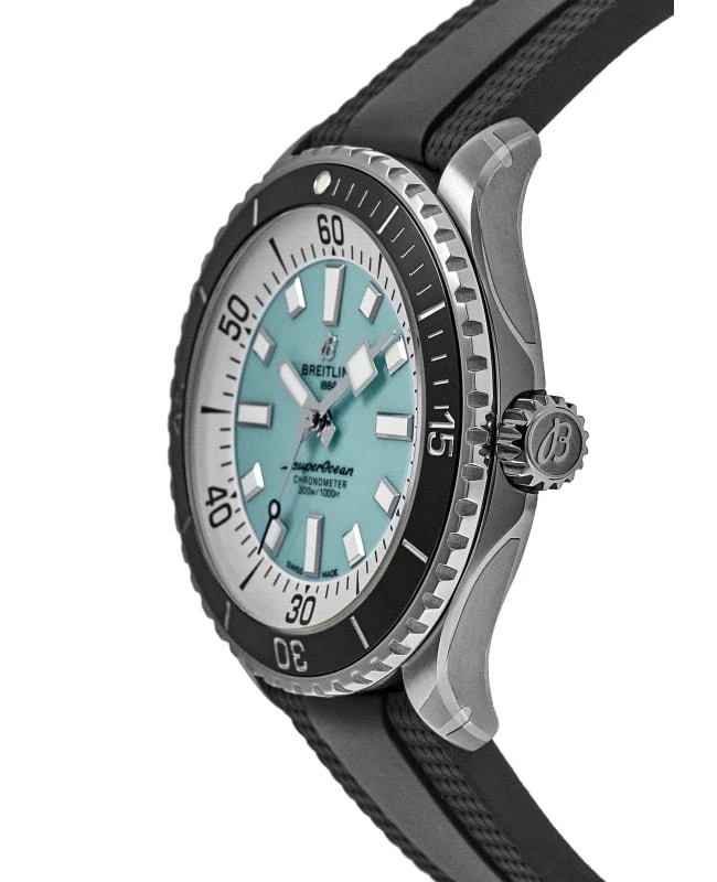 BREITLING Breitling Superocean Automatic 44 Turquoise Dial Rubber Strap Men's Watch A17376211L2S1 3