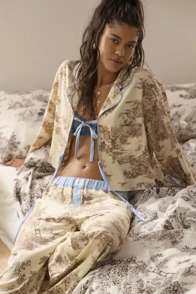 Out From Under Out From Under Satin Tie-Front PJ Top 1
