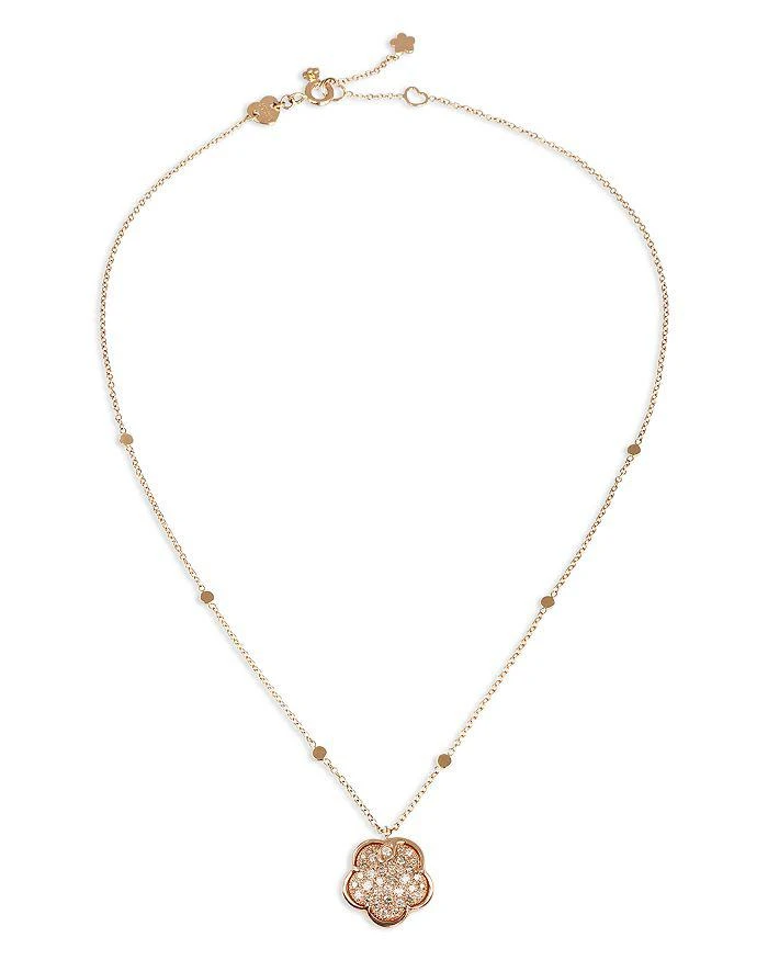 Pasquale Bruni 18K Rose Gold Petit Joli Diamond Flower Pendant Necklace, 17"-18.5" - Exclusive 1