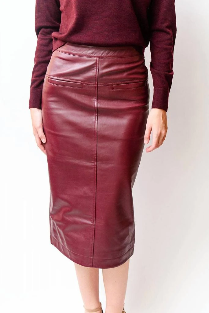 CAMI NYC Cami Nyc - Leather Midi Skirt 1