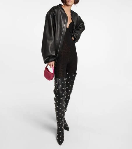 Magda Butrym Embellished leather over the knee boots 2