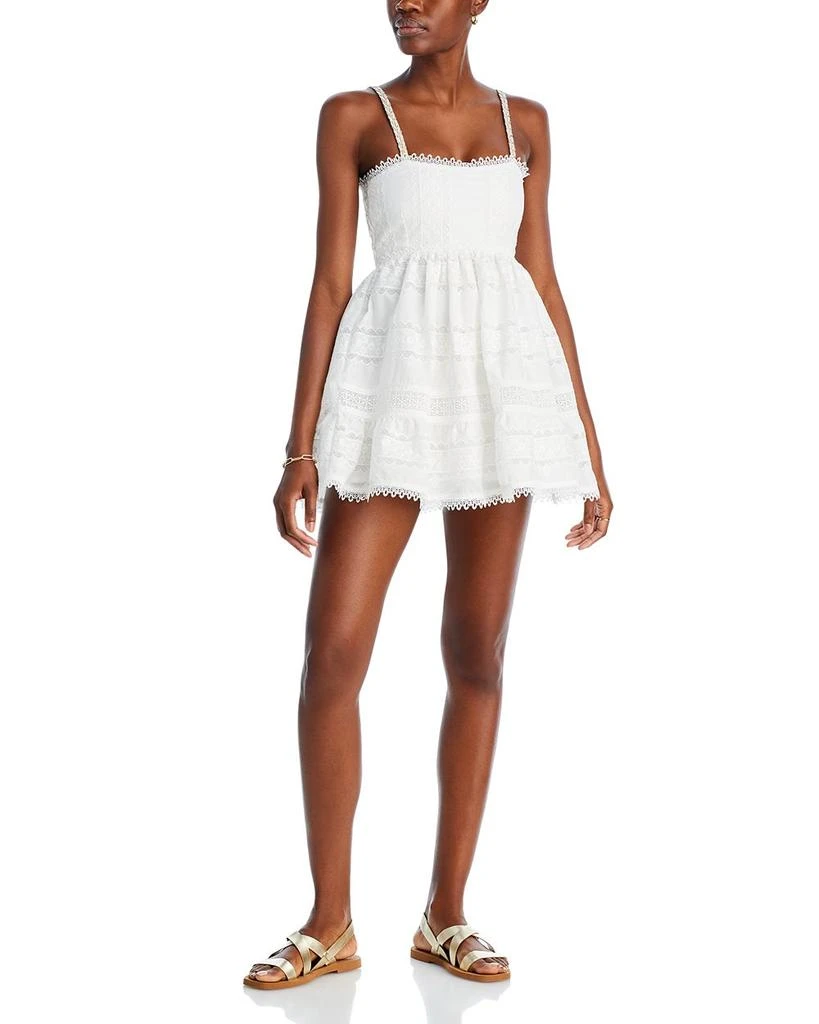 Waimari Canela Embroidered Lace Mini Dress 1