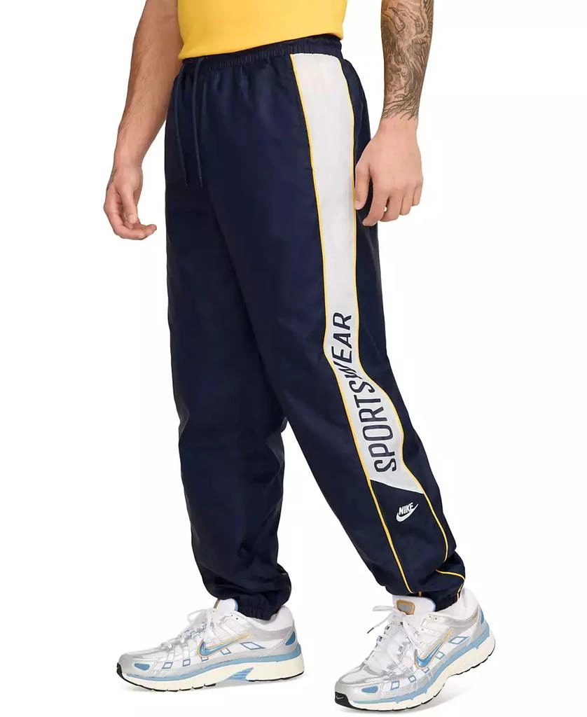 NIKE Club Men's Drawstring Woven Side Stripe Jogger Pants 1