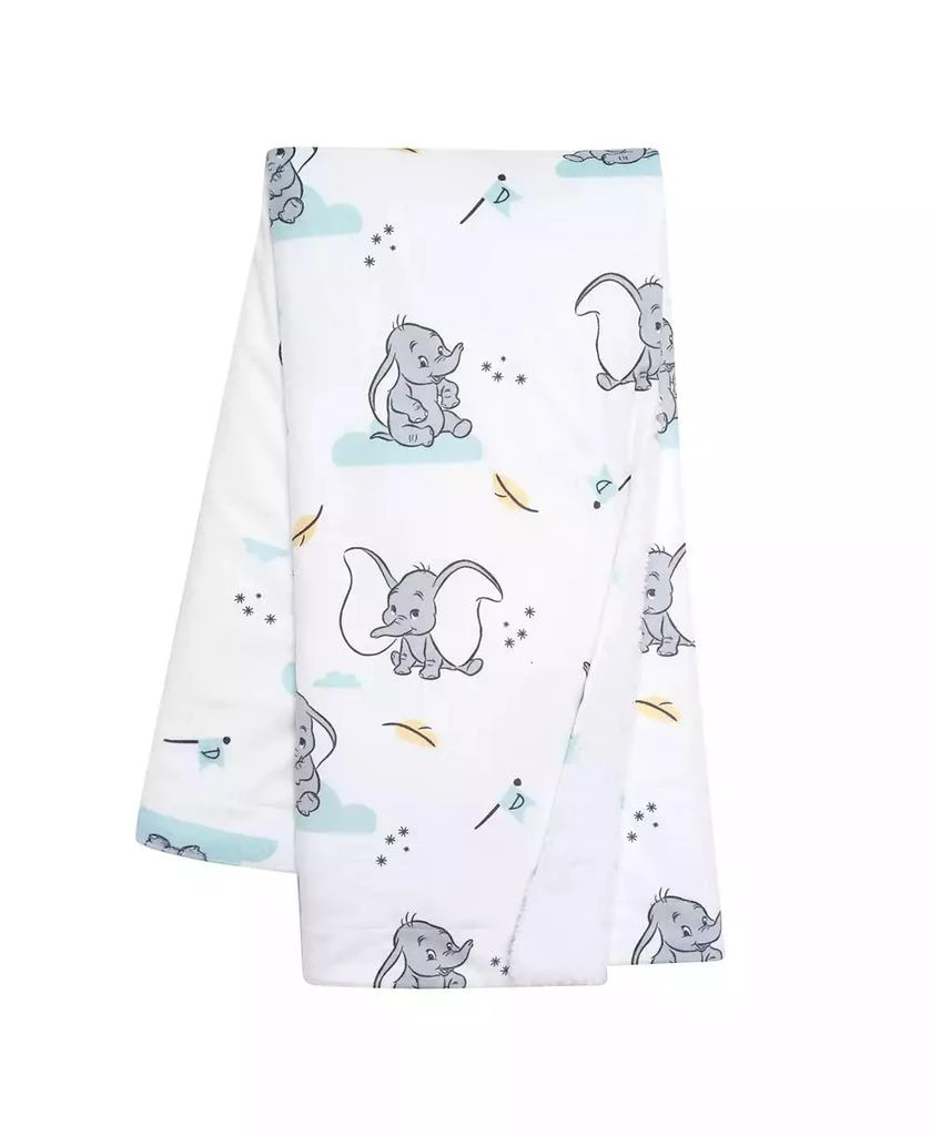 Lambs 
Ivy Baby Disney Dumbo Elephant White Minky/Fleece Faux Shearling Blanket