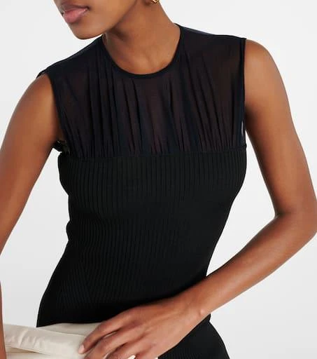Proenza Schouler Niki pleated sheer jersey midi dress 4