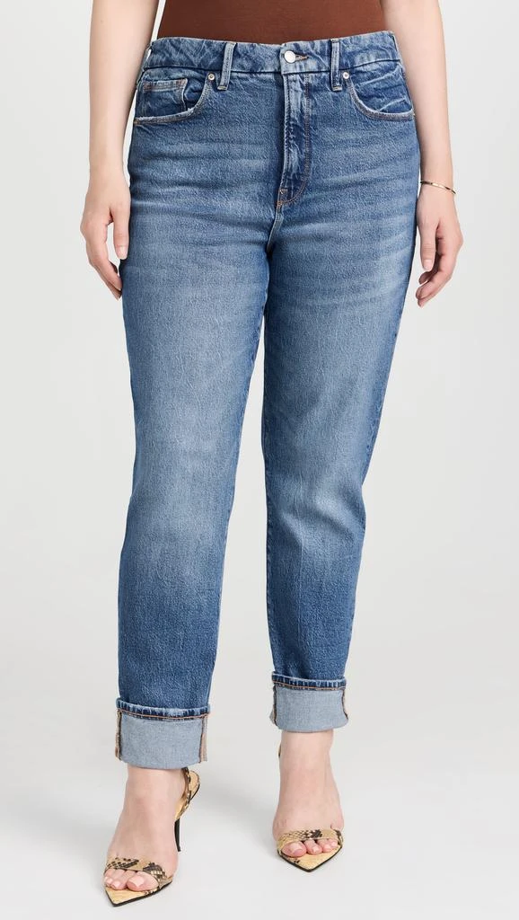 Good American The Weekender Cuffed Jeans 8